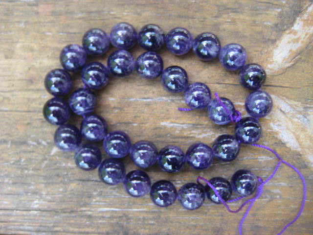 Amethyst Beads protection and purification 3685